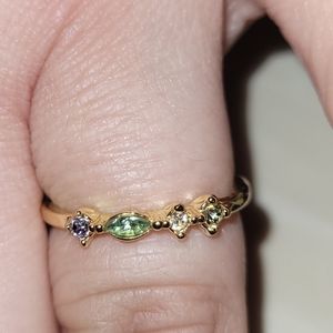 Womens Multi Color Stone Ring